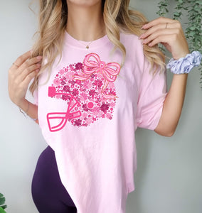 Pink floral helmet