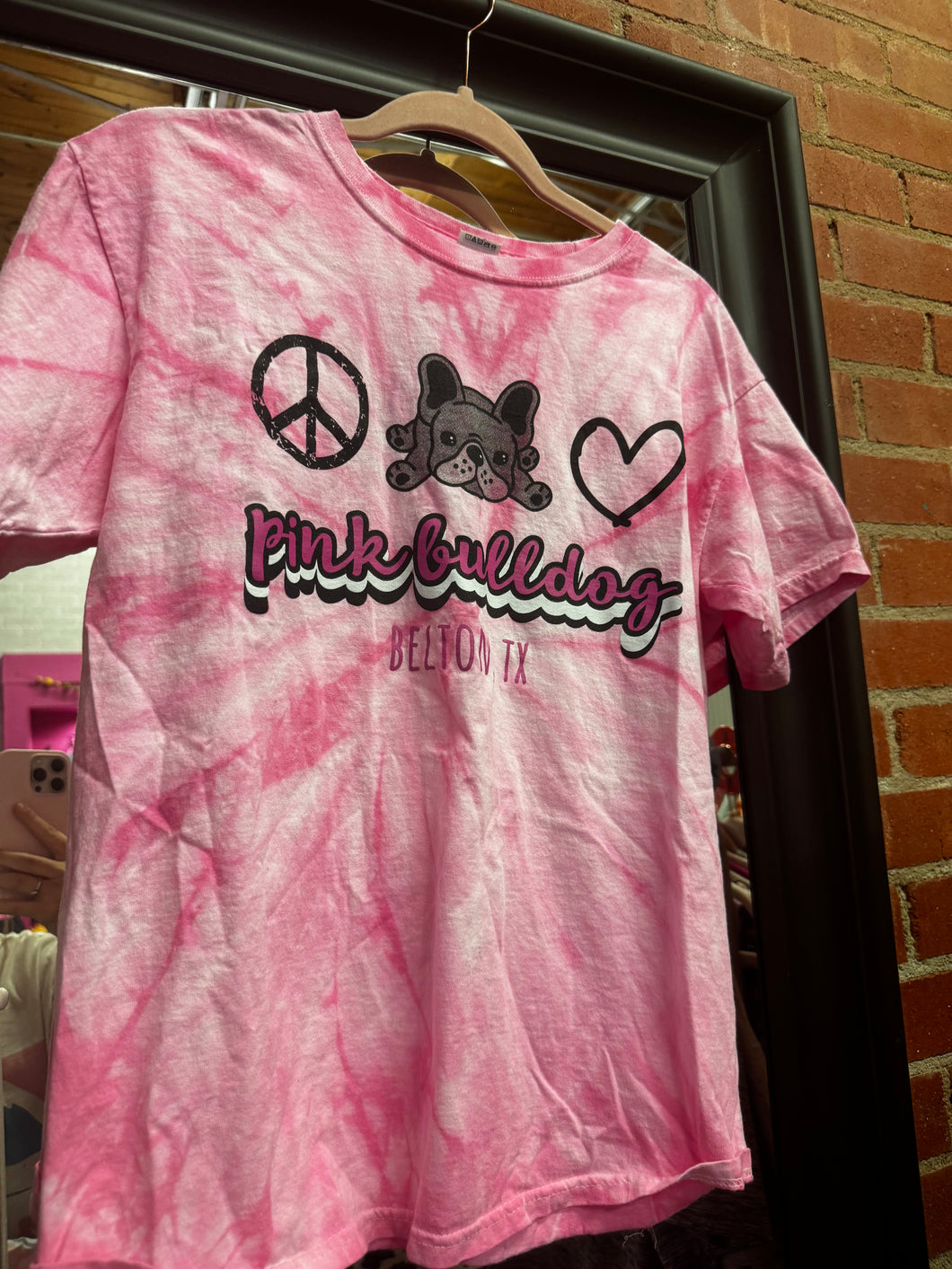 Pink Pink Bulldog Womens Top, Small