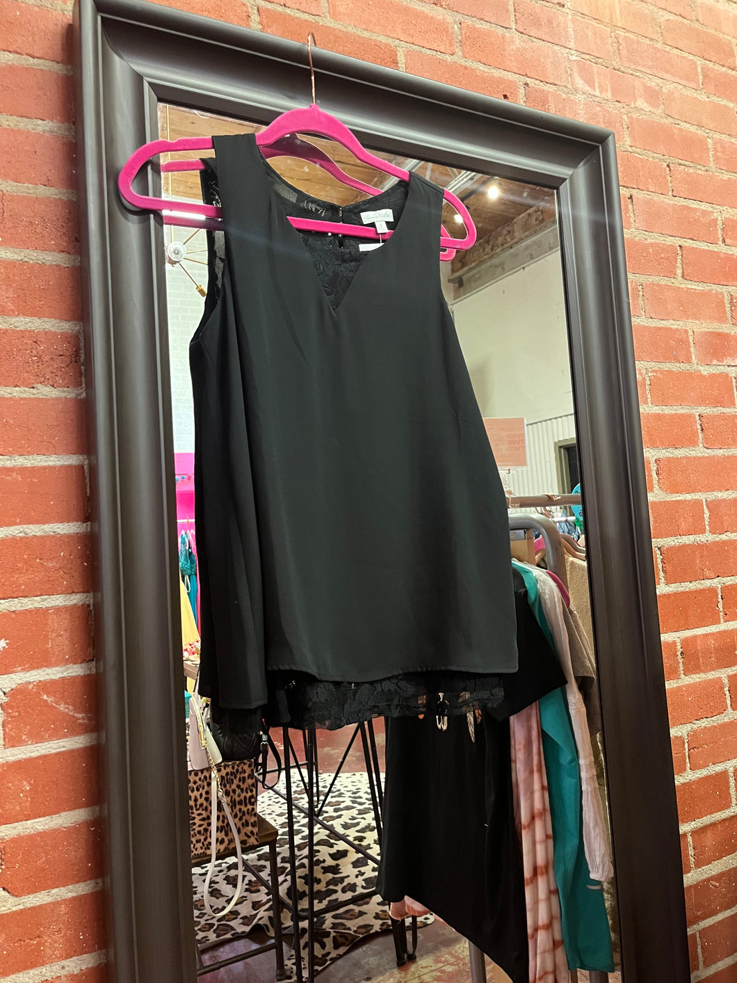 Black Charming Charlie Womens Top, Small