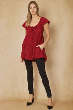 Load image into Gallery viewer, Flowy babydoll top
