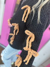 Load image into Gallery viewer, Handmade chunky bow cardigan
