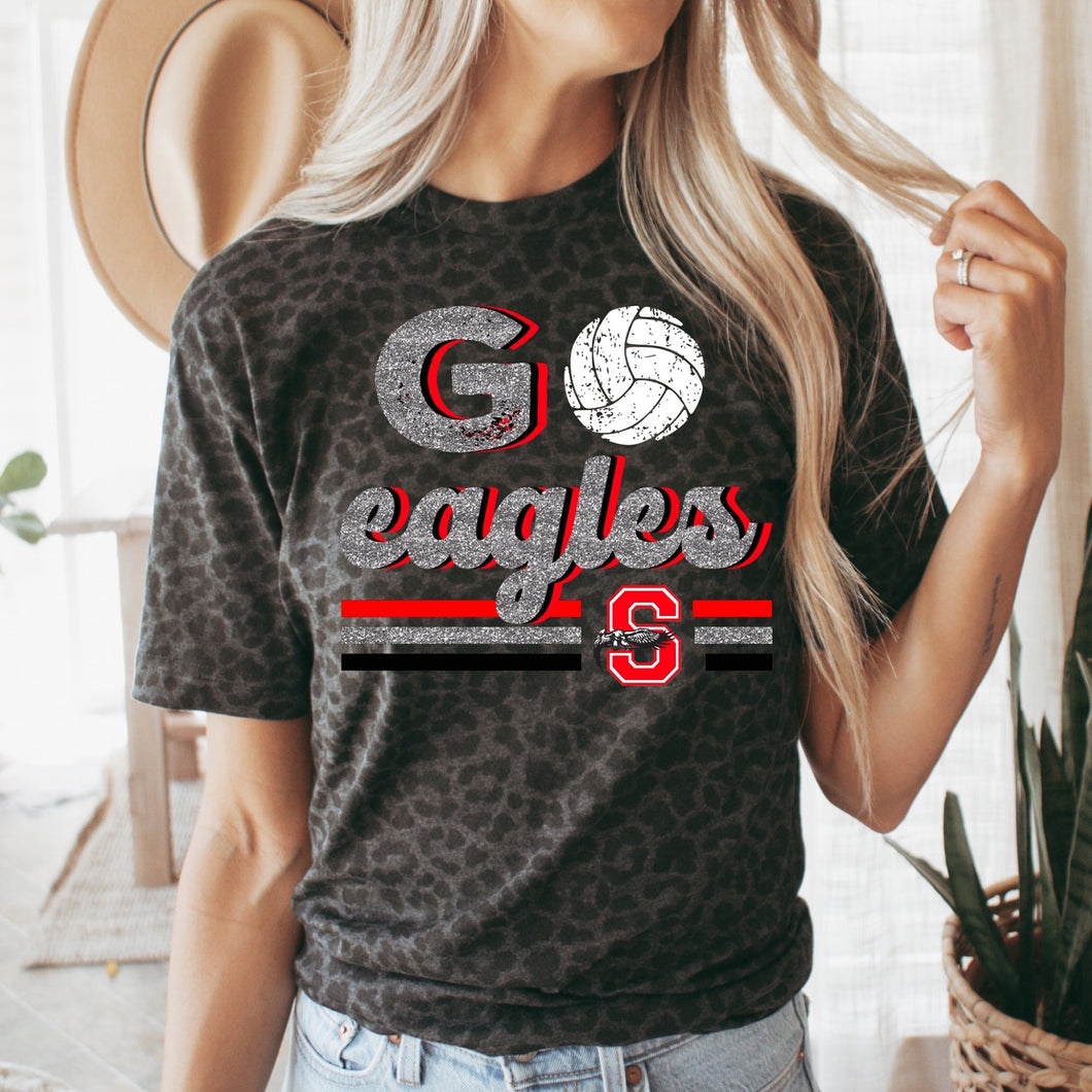 Salado Eagles Volleyball Faux glitter design