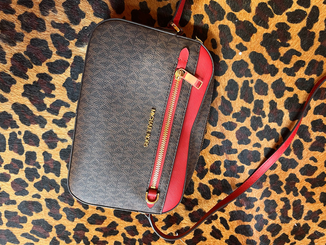 red/brown Michael Kors purse, One Size