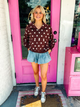 Load image into Gallery viewer, Riviera Playful Dots Elegance Half Zip Pullover
