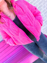 Load image into Gallery viewer, Corduroy puffer jacket
