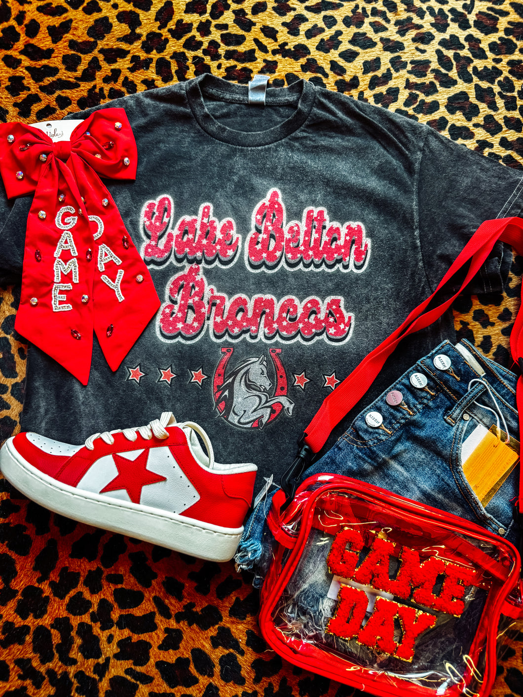 Lake Belton Broncos star retro Tee
