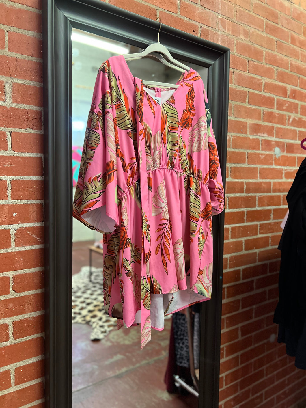 pink leaf Pink Bulldog Romper, 2XL