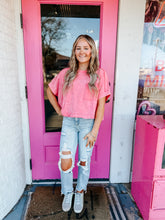 Load image into Gallery viewer, Acid wash pocket oversized crop tee
