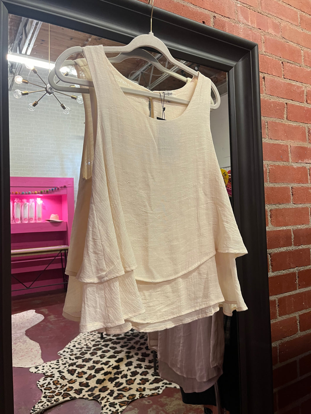 Beige Umgee Womens Top, Medium