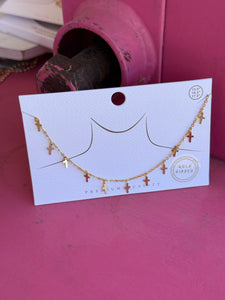 Gold cross necklace