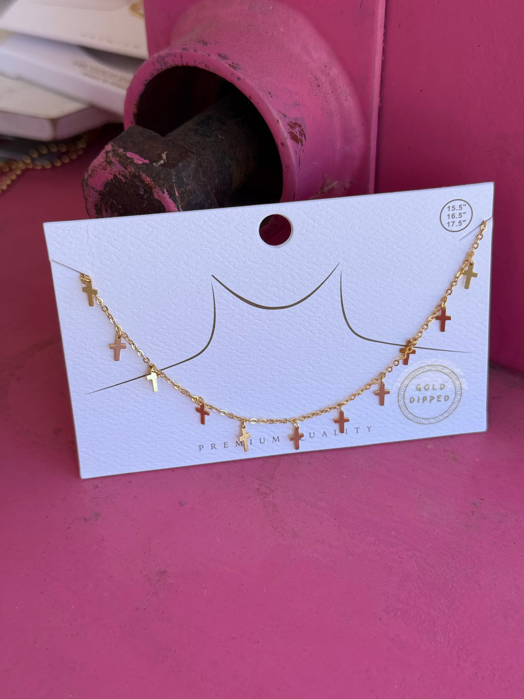 Gold cross necklace