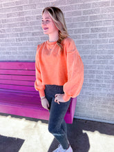 Load image into Gallery viewer, Acid wash crop crewneck
