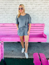 Load image into Gallery viewer, Waffle knit shorts set
