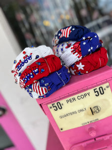 Red white Blue Boujee Headbands