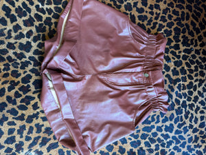brown leather Jealous Tomato womens shorts, Small