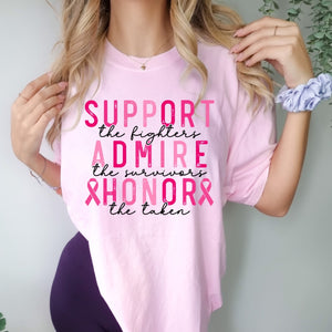 Breast Cancer Support Admire Honor Tee