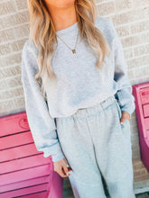 Load image into Gallery viewer, Long Sleeve Cropped Sweatshirt
