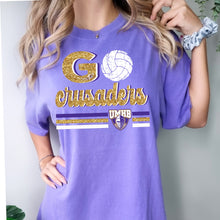 Load image into Gallery viewer, Crusaders Volleyball Faux glitter design
