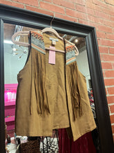 Load image into Gallery viewer, brown fringe Flying Tomato Womens vest, Small
