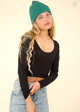 Load image into Gallery viewer, Ribbed stretchy crop top
