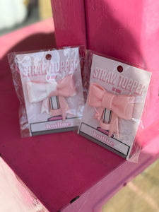 Large bow straw topper
