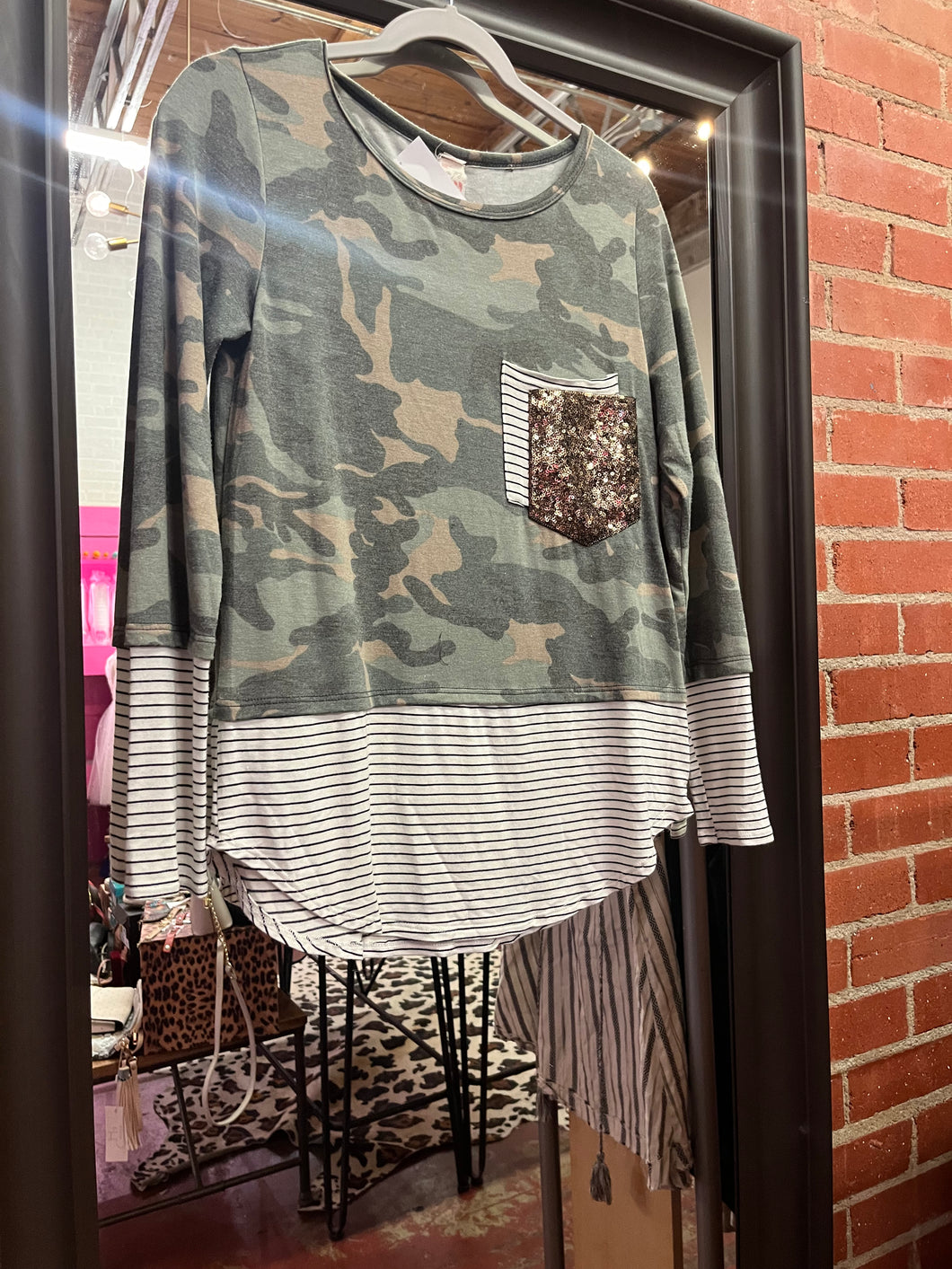 Camo fth ray Womens Top, Small