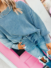 Load image into Gallery viewer, Mineral wash corded sweater
