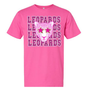 Leopards Pink Faux Glitter Design