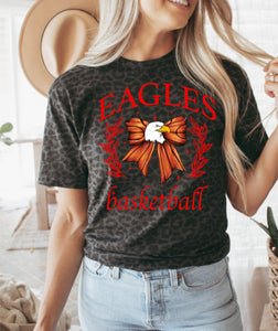 Eagles basketball bow coquette