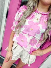 Load image into Gallery viewer, Pink floral top
