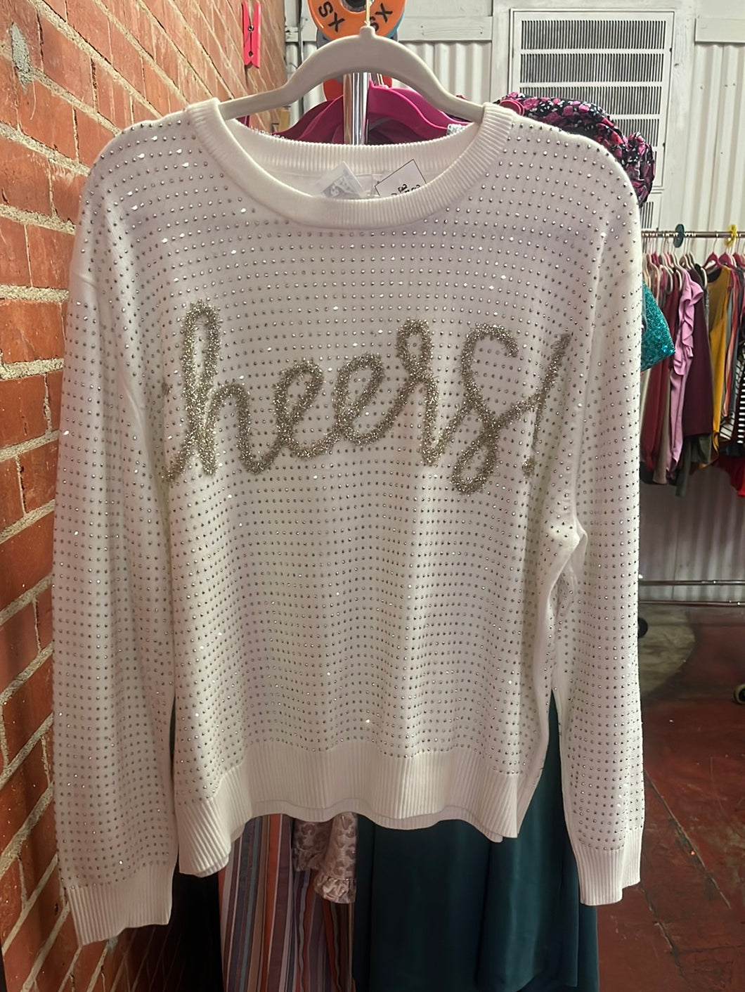 White queen of sparkles Sweater, Large