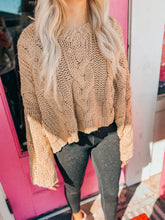 Load image into Gallery viewer, V Neck Cable Knit Oversized Sweater
