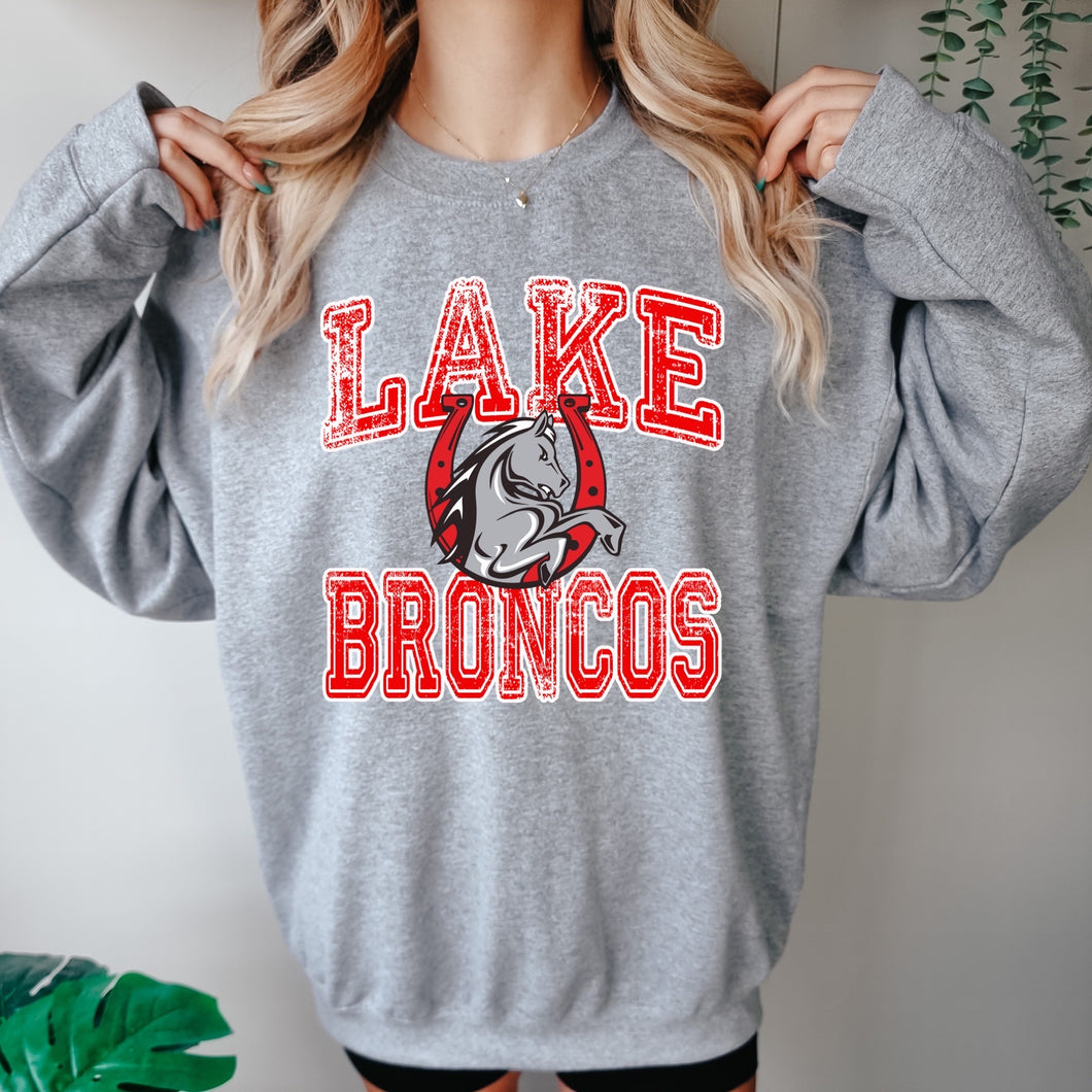 Lake Bronco Cheer Fundraiser Lake Distressed Design