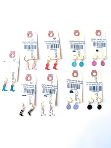Colorful earring dangles