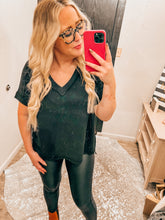 Load image into Gallery viewer, Oversized V Neck ribbed tee
