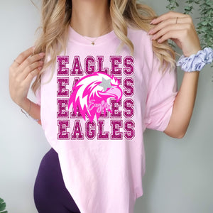 Eagles Pink Faux Glitter Design