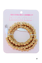 Load image into Gallery viewer, Beaded dual charging cable
