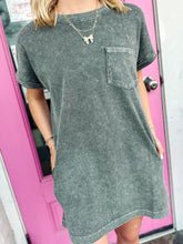 Load image into Gallery viewer, Halo Washed Premium Cotton T-shirts Dress
