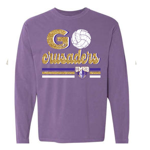 Crusaders Volleyball Faux glitter design