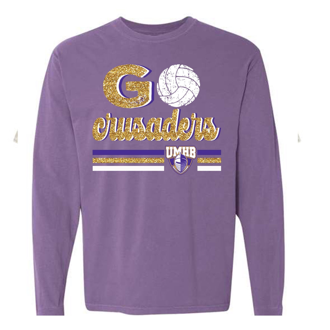Crusaders Volleyball Faux glitter design
