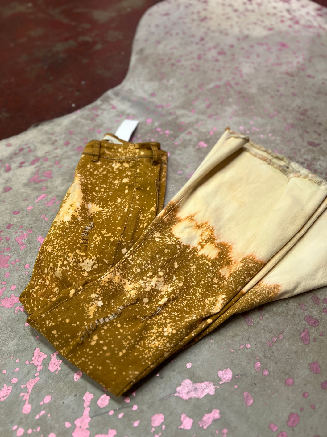 Mustard Turquoise Haven Jeans, Small