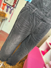 Load image into Gallery viewer, Black Relaxed fit cuffed overalls
