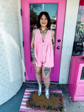Load image into Gallery viewer, Mineral wash pleated romper
