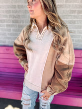Load image into Gallery viewer, Colorblock French Terry oversized top
