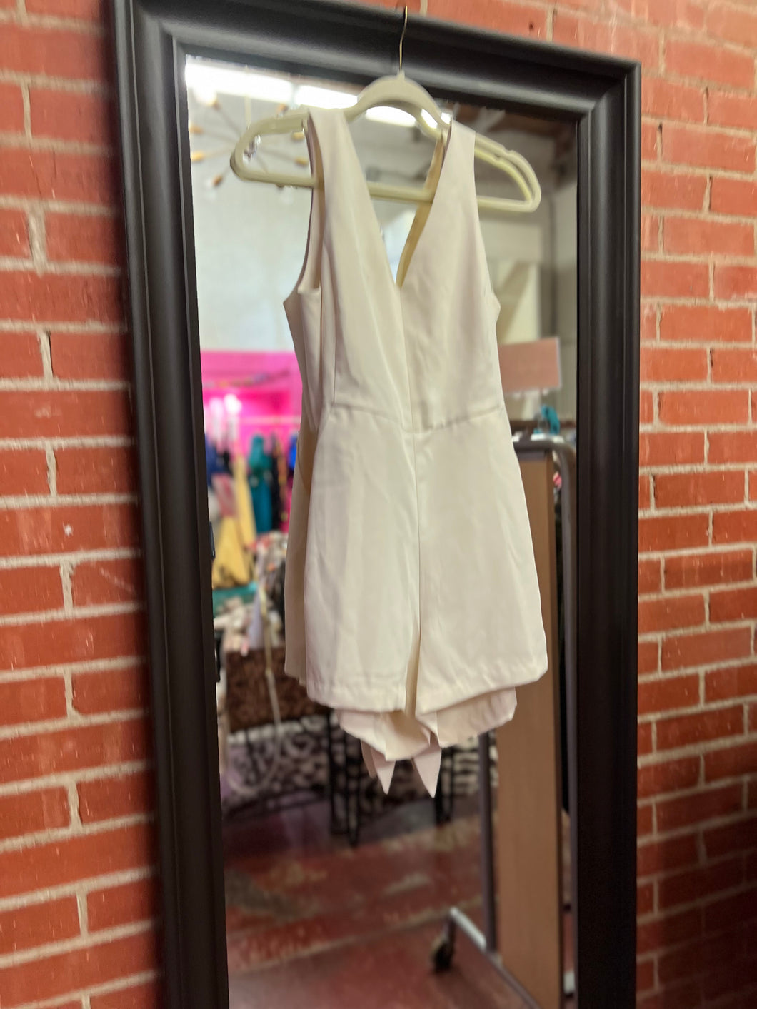 Cream Shinestar Romper, Medium
