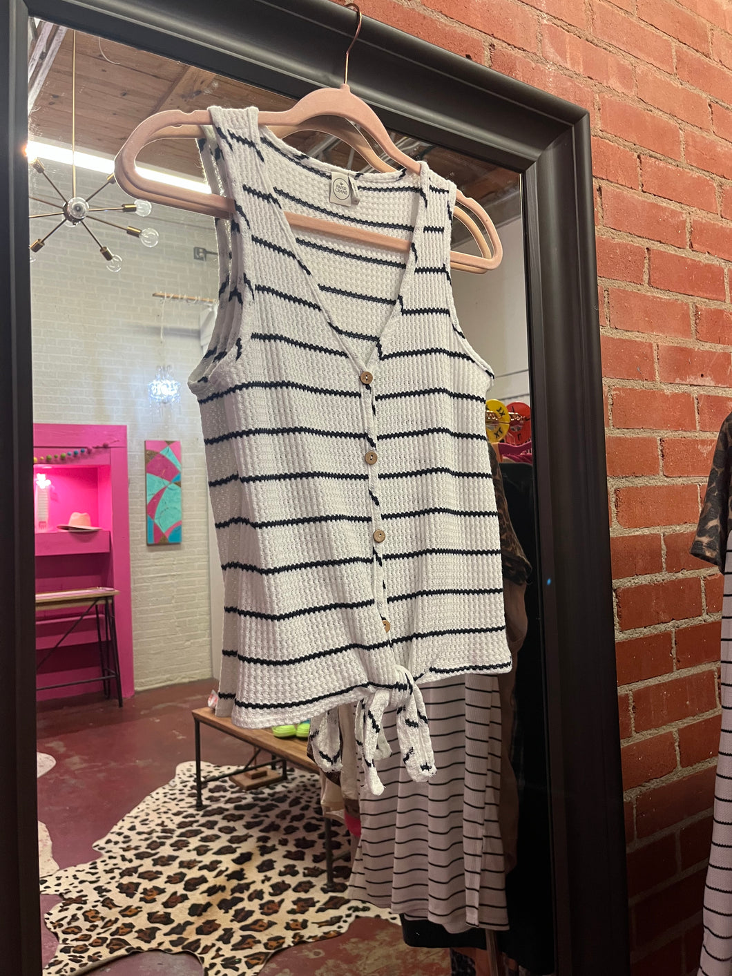 white stripe paper crane Womens Top, Small