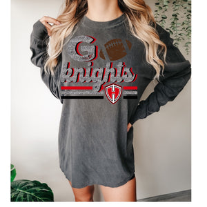 Knights Football Faux glitter design