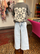 Load image into Gallery viewer, Youth light wash paperbag wide leg jeans
