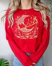 Load image into Gallery viewer, Leopard gold Santa sleigh moon
