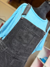 Load image into Gallery viewer, Black Relaxed fit cuffed overalls
